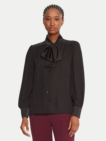 Rinascimento Koszula CFC0126204003 Czarny Regular Fit. Czarne koszule damskie Rinascimento, xs, bez wzorów, z syntetyku, bez kołnierzyka, bez ramiączek. Za 199.99 zł.