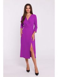 Stylove Sukienka w kolorze fioletowym rozmiar: L. Różowe sukienki damskie Stylove, bez wzorów, bez ramiączek. Za 225.57 zł.