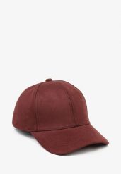 Bordowa Klasyczna Czapka z Daszkiem Tusira. Czerwone czapki z daszkiem damskie Born2be, bez wzorów, z jeansu. Za 39.99 zł.