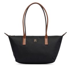 Torebka Tommy Hilfiger. Czarne shopper bag Tommy Hilfiger, bez wzorów, bez dodatków. Za 409.99 zł.