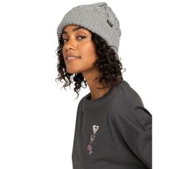 Czapka z mankietem dla Kobiety SNOW CAKE Szary. Szare czapki damskie Roxy, bez wzorów, z dzianiny. Za 129.00 zł.