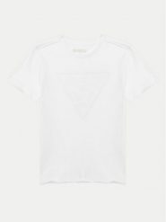 Guess T-Shirt L5GI02 K6XN4 Biały Regular Fit. Białe t-shirty i koszulki chłopięce Guess, z aplikacjami, z bawełny, bez kołnierzyka, bez ramiączek. Za 59.99 zł.