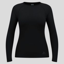 Bluza termoaktywna damska Odlo Performance Light Eco BL Top Crew Neck LS. Czarne bluzy damskie ODLO, l, bez wzorów, bez kaptura. Za 244.99 zł.