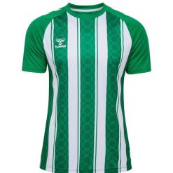 Koszulka Hummel Match striped. Białe bluzki damskie Hummel, bez wzorów, sportowe, bez kołnierzyka, bez ramiączek. Za 191.00 zł.