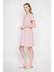 ASSUILI Sukienka w kolorze jasnoróżowym rozmiar: 36. Różowe sukienki damskie Assuili, bez wzorów, bez ramiączek. Za 100.99 zł.