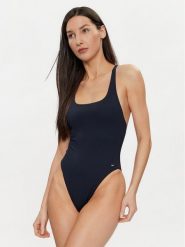 Tommy Hilfiger Strój kąpielowy UW0UW05299 Granatowy. Niebieskie stroje jednoczęściowe Tommy Hilfiger, bez wzorów, z syntetyku. Za 399.99 zł.