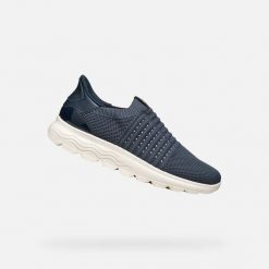 Buty GEOX D SPHERICA PLUS Niebieski. Niebieskie obuwie trekkingowe damskie Geox, z materiału, bez zapięcia. Za 404.99 zł.