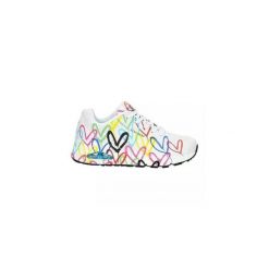 Femme UNO-SPREAD THE LOVE Skechers WMLT 155507 Blanc Skechers. Białe obuwie sportowe casual damskie Skechers, z gumy, bez zapięcia. Za 456.00 zł.