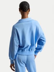 Polo Ralph Lauren Bluza 211B18686005 Błękitny Relaxed Fit. Niebieskie bluzy damskie Polo Ralph Lauren, l, bez wzorów, z bawełny, bez kaptura. Za 779.99 zł.