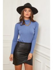 Soft Cashmere Golf w kolorze błękitnym rozmiar: 34/36. Niebieskie golfy damskie Soft Cashmere, bez wzorów, z kaszmiru, bez ramiączek. Za 70.24 zł.