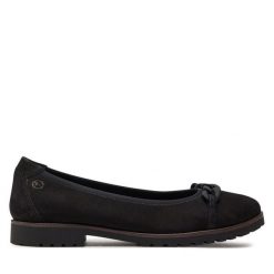 Baleriny Tamaris. Czarne balerinki damskie Tamaris, bez wzorów. Za 178.99 zł.