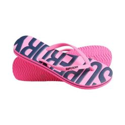 Damskie klapki wegańskie Superdry Vintage. Czerwone klapki damskie Superdry, bez wzorów, z gumy, bez obcasa, bez zapięcia. Za 110.05 zł.