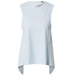 Koszulka sportowa damska Superdry Flex Loose Open Back Tank top. Niebieskie koszulki sportowe damskie Superdry, bez wzorów, z bawełny, bez ramiączek. W wyprzedaży za 86.00 zł.