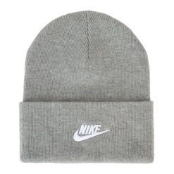 Czapka zimowa Nike Peak Futura Beanie. Szare czapki damskie Nike, na zimę, bez wzorów. Za 127.70 zł.