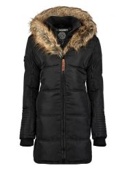 Geographical Norway Płaszcz pikowany "Beautiful" w kolorze czarnym rozmiar: XL. Czarne płaszcze damskie Geographical Norway, xl, z aplikacjami, bez kaptura. Za 307.46 zł.