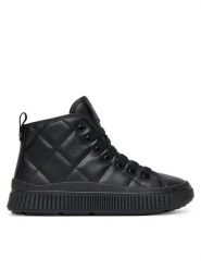 Geox Sneakersy J Laquinny J56M3F 000BC C9999 S Czarny. Czarne buty sportowe dziewczęce Geox, bez wzorów, ze skóry, bez zapięcia. Za 179.99 zł.