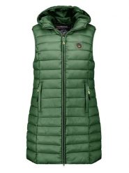 Geographical Norway Kamizelka pikowana "Vatikamap" w kolorze zielonym rozmiar: XL. Zielone kamizelki damskie Geographical Norway, xl, bez wzorów, bez kaptura. Za 179.64 zł.