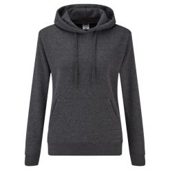 Bluza Damska Z Kapturem Classic Heather. Szare bluzy damskie Fruit of the Loom, s, bez wzorów, z kapturem. Za 123.99 zł.