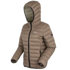 Marizion Damska kurtka turystyczna z przegrodami z kapturem. Brązowe kurtki damskie Regatta, na zimę, bez wzorów, z puchu, z kapturem. Za 310.00 zł.