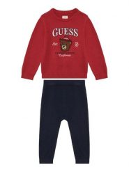 Guess Komplet sweter i spodnie materiałowe I6BG04 Z1273 Czerwony Regular Fit. Czerwone swetry chłopięce Guess, z materiału, bez kołnierzyka. Za 284.99 zł.