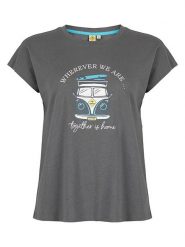 Roadsign Koszulka w kolorze antracytowym rozmiar: M. Czarne bluzki damskie Roadsign, m, bez wzorów, z bawełny, bez kołnierzyka, bez ramiączek. Za 30.99 zł.