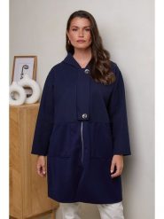 Curvy Lady Płaszcz przejściowy w kolorze granatowym rozmiar: 44/46. Niebieskie płaszcze damskie Curvy Lady, bez wzorów, bez kaptura. Za 105.88 zł.