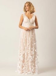 APART Sukienka w kolorze beżowym rozmiar: 36. Brązowe sukienki damskie Apart, z aplikacjami, z tiulu, bez ramiączek. Za 282.99 zł.