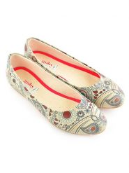 Goby Skórzane baleriny ze wzorem rozmiar: 42. Brązowe balerinki damskie Goby, bez wzorów. Za 173.99 zł.