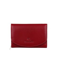 Czerwony skórzany Portfel damski Canaletto PD1202cs165 RFID. Czerwone portfele damskie bez wzorów, ze skóry. Za 160.55 zł.