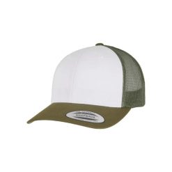 Czapka Trucker Flexfit Retro. Białe czapki damskie FLEXFIT, bez wzorów, z tworzywa sztucznego. Za 103.50 zł.