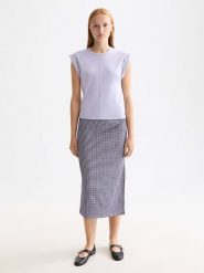 Scotch & Soda Koszulka w kolorze fioletowym rozmiar: S. Różowe bluzki damskie Scotch & Soda, s, bez wzorów, bez kołnierzyka, bez ramiączek. Za 149.95 zł.