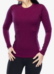 Bluza termoaktywna damska Sensor Merino DF Tee L/S. Fioletowe bluzy damskie Sensor, l, bez wzorów, z materiału, bez kaptura. Za 285.99 zł.