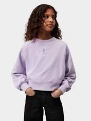 Calvin Klein Jeans Bluza Gradient Monogram IG0IG02539 Fioletowy Regular Fit. Fioletowe bluzy dziewczęce Calvin Klein Jeans, bez wzorów, z bawełny, bez ramiączek, bez kaptura. Za 189.99 zł.