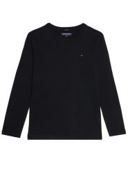 Tommy Hilfiger Bluzka KB0KB04141 S Czarny Regular Fit. Czarne t-shirty i koszulki chłopięce Tommy Hilfiger, bez wzorów, z bawełny, bez kołnierzyka, bez ramiączek. Za 79.99 zł.