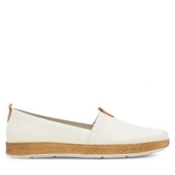 Półbuty Lasocki. Białe półbuty damskie Lasocki, bez wzorów, bez obcasa, na płaskiej podeszwie, bez zapięcia. Za 189.99 zł.