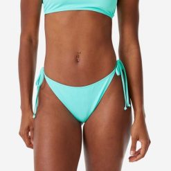 Dół kostiumu kąpielowego damski Roxy High Leg. Niebieskie bikini Roxy, bez wzorów, z tkaniny. Za 69.99 zł.