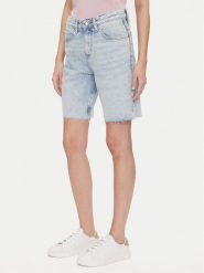 Lee Szorty jeansowe Rider 112363533 Niebieski Loose Fit. Niebieskie szorty damskie Lee, bez wzorów, z bawełny. W wyprzedaży za 189.99 zł.