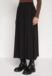 Czarna Bawełniana Spódnica o Rozkloszowanym Kroju Tusnara. Czarne spódnice damskie Born2be, l, bez wzorów, z bawełny, midi. Za 109.99 zł.