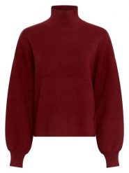 MOSS COPENHAGEN Sweter "Mercy" w kolorze bordowym rozmiar: M/L. Czerwone swetry klasyczne damskie Moss Copenhagen, l, bez kołnierzyka. Za 130.99 zł.