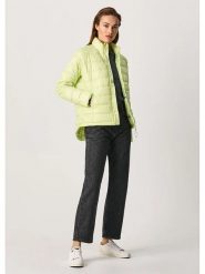 Pepe Jeans Kurtka pikowana "Fany" w kolorze limonkowym rozmiar: M. Zielone kurtki damskie Pepe Jeans, m, bez wzorów, z jeansu, bez kaptura. Za 202.03 zł.