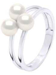 ATELIERS SAINT GERMAIN Srebrny pierścionek z perłami rozmiar: 60. Białe pierścionki damskie ATELIERS SAINT GERMAIN, z perłą, srebrne. Za 347.99 zł.
