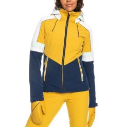 Kurtka narciarska damska Roxy Chic Insulated. Żółte kurtki damskie Roxy, na zimę, xs, bez wzorów, z poliesteru, bez kaptura. Za 732.00 zł.