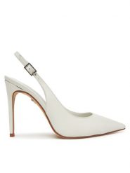 Aldo Szpilki Stessysling 13918831 Biały. Białe sandały damskie ALDO, bez wzorów, ze skóry, bez obcasa, na szpilce, bez zapięcia. Za 439.99 zł.