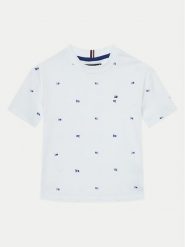Tommy Hilfiger T-Shirt KB0KB09353 M Biały Regular Fit. Białe t-shirty i koszulki chłopięce Tommy Hilfiger, bez wzorów, z bawełny, bez kołnierzyka, bez ramiączek. Za 89.99 zł.