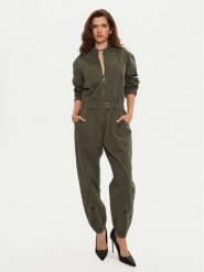One Teaspoon Kombinezon 26637 Khaki Relaxed Fit. Brązowe sukienki damskie One Teaspoon, bez wzorów, z bawełny, bez ramiączek. Za 819.99 zł.