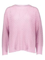 Vila Sweter w kolorze jasnoróżowym rozmiar: M. Różowe swetry klasyczne damskie Vila, m, ze splotem, bez kołnierzyka. Za 96.14 zł.