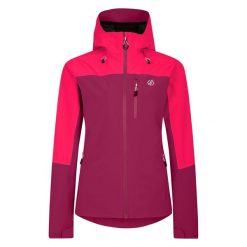 Kurtka Wodoodporna Damska Z Kontrastowym Panelem Z Serii Mountain. Czerwone kurtki damskie Dare 2b, xl, bez wzorów, bez kaptura. Za 441.99 zł.