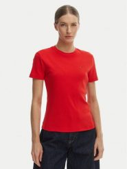 Tommy Hilfiger T-Shirt New Cody WW0WW40587 Pomarańczowy Slim Fit. Brązowe t-shirty damskie Tommy Hilfiger, s, bez wzorów, z bawełny, bez kołnierzyka. Za 209.99 zł.