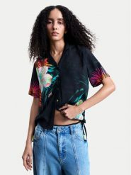 Desigual Koszula Daikiri 26SWCW36 Czarny Regular Fit. Czarne koszule damskie Desigual, m, bez wzorów, z wiskozy, bez kołnierzyka, bez ramiączek. Za 379.99 zł.
