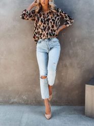 Milan Kiss Bluzka w kolorze beżowo-jasnobrązowo-czarnym rozmiar: S. Brązowe bluzki damskie Milan Kiss, s, bez wzorów, bez kołnierzyka, bez ramiączek. Za 141.85 zł.